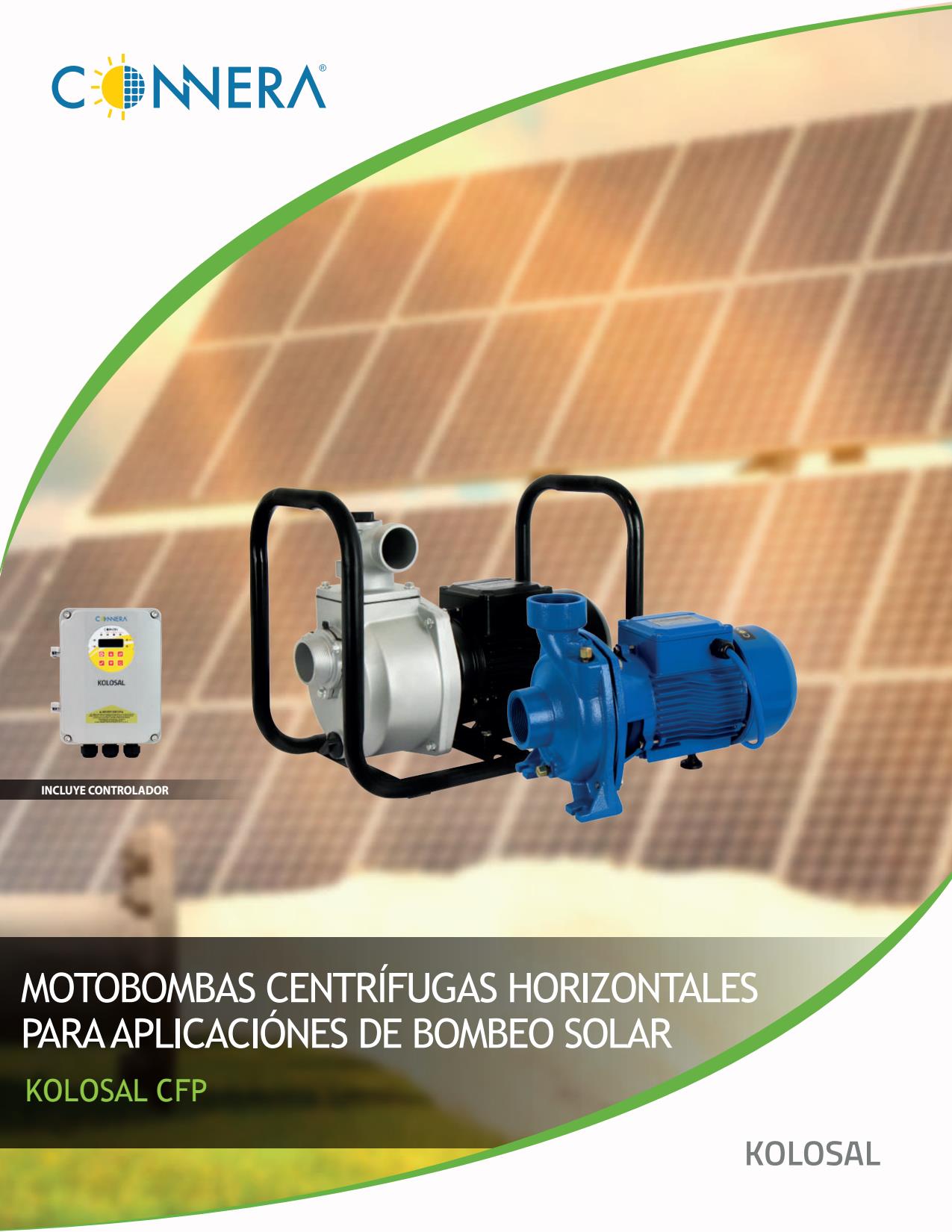 Bomba centrifuga solar Connera KOLOS-CFP-1500-SP 1,500w - Imagen 2
