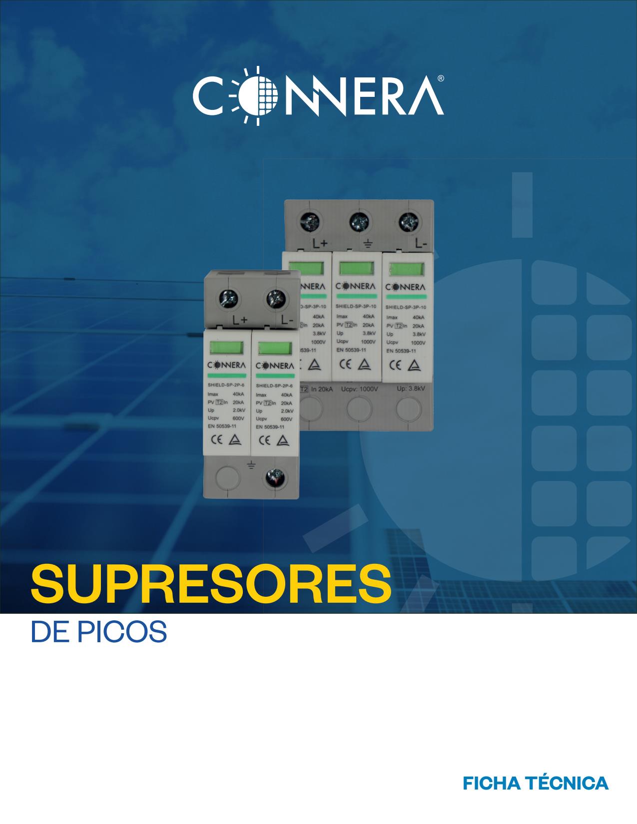 Supresor de picos Connera SHIELD-SP-3P-10 3 polos 1,000 vcd - Imagen 2